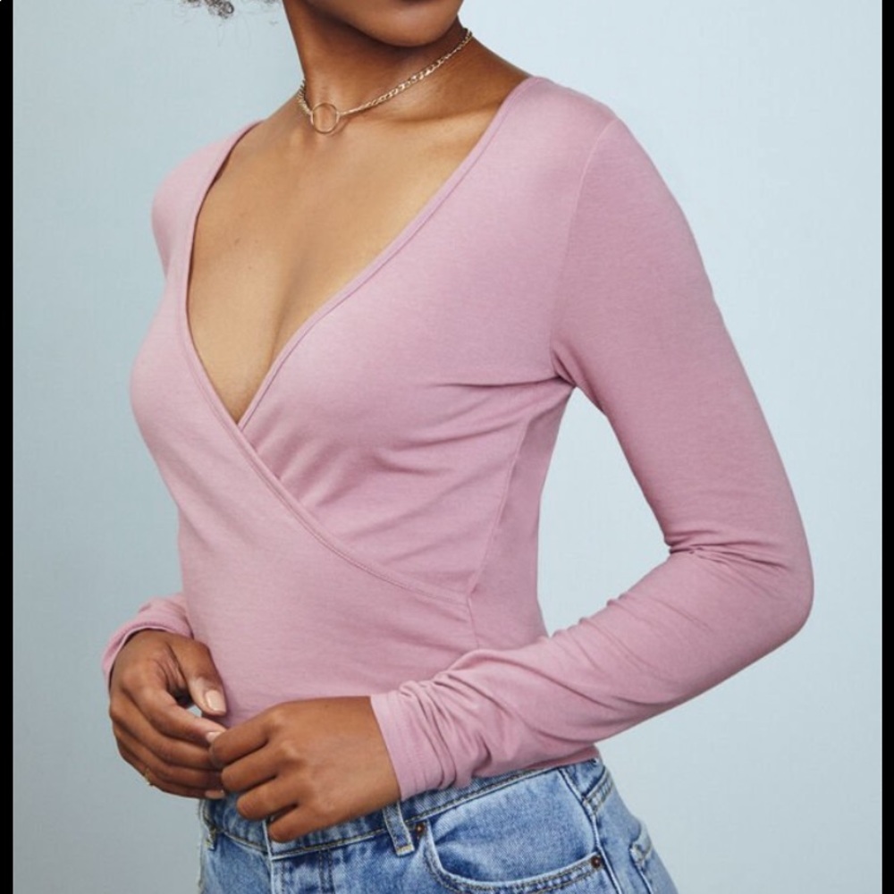 Pacsun Surplice Wrap Longsleeve